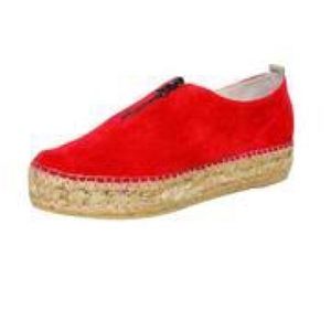 ERIC MICHAEL Serena Red Suede Platform Espadrille Women’s Size US10